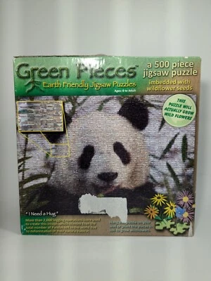 Rompecabezas Green Pieces Earth Friendly "I Need a Hug" Panda Completo 500 Foto 1 de 3
