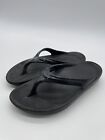 Oofos Oolala Flip Flop Slide Sandals- Womens- Size 8 Black- Rubber- Recovery