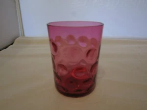 Vintage Fenton Thumbprint Cranberry Glass Tumbler 8 oz. - Picture 1 of 6