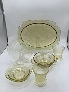 Vintage Federal Glass And More Yellow Lot Of 7 - Picture 1 of 9