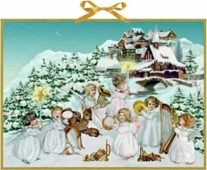 Coppenrath Little Angels in the Snow German Advent Calendar 52 x 38 cm - Picture 1 of 1