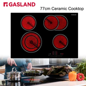 GASLAND 77cm 4 Zone Ceramic Cooktop 6600W Kitchen Electric Cooker Touch Control - Picture 1 of 9