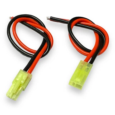5 Paar Mini Tamiya Stecker Buchse inkl. 20cm 16AWG Kabel Lipo Akku Kupplung RC - Bild 1 von 4