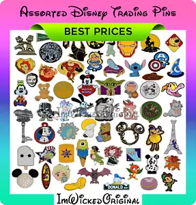 Lotto spille Disney in blocco scegli misura da 5 10 15 20 50 spille da collezione assortite nuove eroe. - Foto 1 di 24