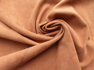 Goatskin Suede leather hide Whiskey Brown Buttery Drapey Soft & very strong - Image 1 of 4
