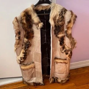 Handmade women’s leather/fur vest - Picture 1 of 9