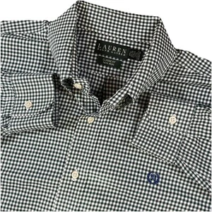 Lauren Ralph Lauren Dress Shirt Gingham Checkered Classic Non Iron Shirt 17 1/2 - Picture 1 of 9