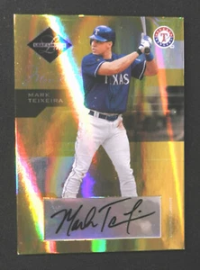 2004 LEAF LIMITED MONIKERS MARK TEIXEIRA SIGNED AUTO 23/25 BASEBALL CARD - Picture 1 of 2