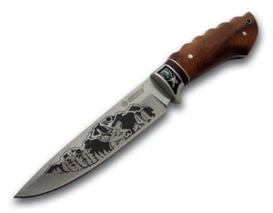 Messer Knife Hunting Military Survival Blade Wood Skinner Case Full Tang N-215 - Picture 1 of 7