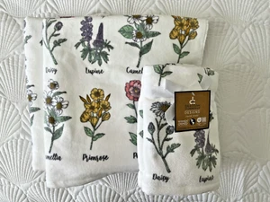 DEBORAH CONNOLLY - FLORES ABEJAS - JUEGO DE 4 TOALLAS DE MANO DE BAÑO - NUEVO - Imagen 1 de 3