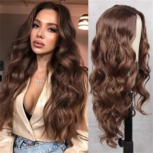 Women Full Wig Brazilian Remy Human Hair Body Wave Lace Front Human Hair Wigs - Picture 1 of 23