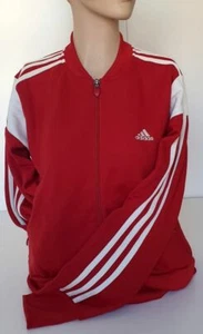 Top de pista Adidas vintage unisex, Adidas retro con cremallera completa, rojo, Reino Unido talla 14 - Imagen 1 de 4