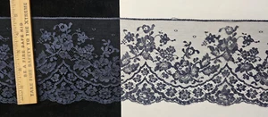 Vintage/Antique, Navy Blue, Cotton-Mixed,  Lace, 6 Yards - Picture 1 of 3
