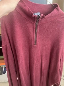 Daniel Cremieux Maroon 1/2 Zip - 100% Cotton Pullover Sweater Size 4XT - Picture 1 of 4