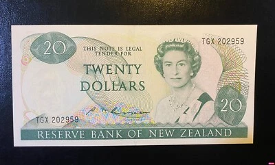New Zealand, 20 Dollars, ND(1985-89), P-173b, UNC-AU - Image 1 of 2