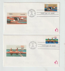 USA FIRST DAY COVERS 1980 OLYMPICS, 1979 LOT OF #ed SET OF 4 - NM or Better! - Picture 1 of 4