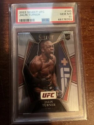 2022 Panini Select UFC Jalin Turner Premier Level RC Rookie #140 PSA 10 POP 1! - Image 1 of 2