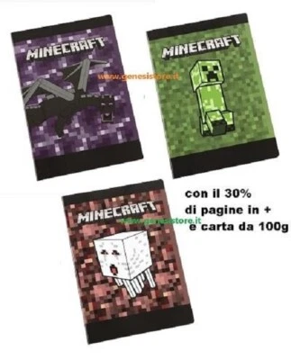 Minecraft Maxi quaderni 26fogli 100g  - Immagine 1 di 2