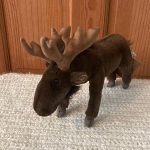 NEW Hansa Toys Plush Moose Elk Hand Sewn Handmade Stuffed Animal NWT - Picture 1 of 7