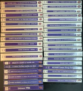 Bordage, Telep,Wolfe, Canal, Dickson,... Lot de 36 science fiction, en l'état - Foto 1 di 3