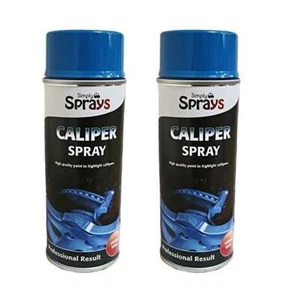 2 x Caliper Spray Blue Heat Resistant Aerosol Paint High Gloss Finish 400ml - Picture 1 of 2