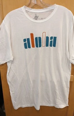 Camiseta Linksoul Gráfica Tema Golf ALOHA Blanca Algodón Suave Poli Grande Foto 1 de 3