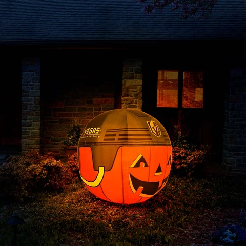 Las Vegas Golden Knights NHL 4 FT Inflatable Jack-O’ Lantern Lawn Pumpkin Helmet Cover