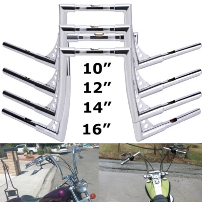 10" 12" 14" 16" Rise Ape Hangers Handlebar For Harley Sportster XL Softail Dyna - Image 1 of 4
