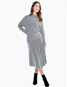 Nic + Zoe Women's Black Multi Textured Knit 2-Piece Sweater/Skirt Set | Size M - Picture 1 of 12