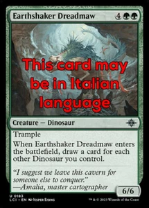 MTG 2x EARTHSHAKER DREADMAW EXC - FAUCE DEL TERRORE SCUOTITERRA 183 - LCI - Picture 1 of 1