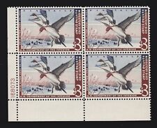 US RW29 1962 $3 Duck Stamp Mint LL Plate #168073 Block of 4 XF OG NH (-002)