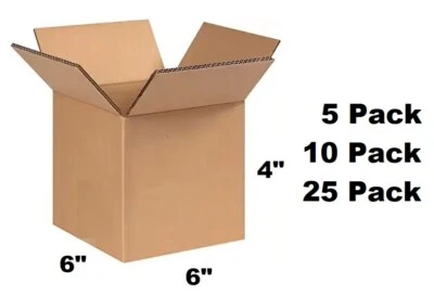 Lot of 6x6x4 Cardboard Paper Box Mailing Packing Shipping Box Corrugated Carton - Image 1 of 2