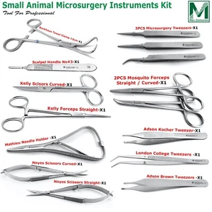 Kit Strumenti Microchirurgici Set Micro Chirurgico Roditore Dissezione Piccolo Animale - Foto 1 di 13