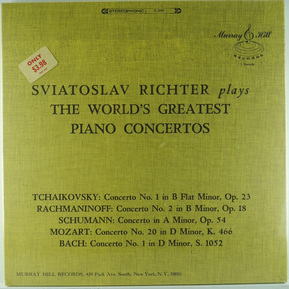 SVIATOSLAV RICHTER World's Greatest Piano Concertos SEALED Murray Hill S 2959 - Image 1 of 1