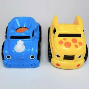 Lot (2) Fisher Price Lil Zoomers Roller Ball Cars Safari Rhino, Giraffe - Picture 1 of 5