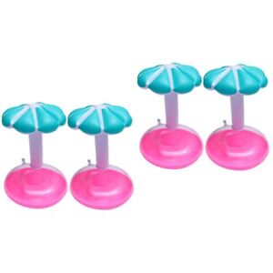  4 Pcs Childrens Toys Floating Drink Coaster Inflator Inflatable