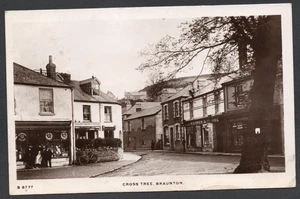 Postkarte Braunton bei Barnstaple Devon Postamt Cross Tree verschickt 1911 RP - Bild 1 von 2