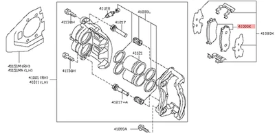 Kit de pastillas de freno delanteras Nissan Original OEM Infiniti Murano QX60 D1060-3JAOA Foto 1 de 2