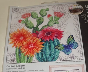 NIP, Dimensions, "Cactus Bloom", (Cactus & Flowers), Counted Cross Stitch Kit - Picture 1 of 3