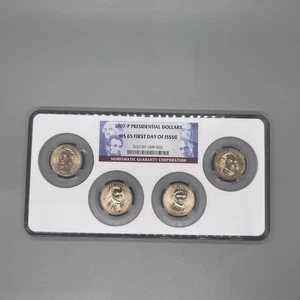 2007 D Presidential Dollars Uncirculated Set First Day of Issue NGC MS-65 - Bild 1 von 3