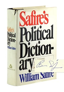 William Safire / Safire's Political Dictionary / Signed 1st thus in DJ / 1978 VG - Imagen 1 de 2