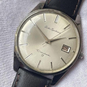 SEIKO Sportsman 6602 9981 Manual Watch 17 Jewels Silver Dial 36mm Vintage - Picture 1 of 12