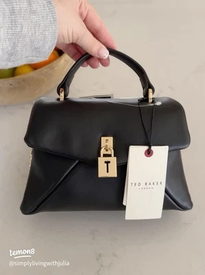 NWT Ted Baker London Poppy Top Handle Mini Satchel Bag Black - Image 1 of 3