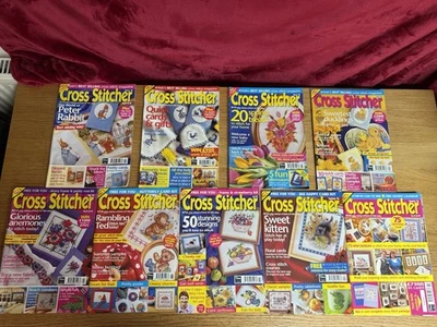 Vintage Cross Stitcher Magazines Issues year 1998 Iss 65-71  73 75 Advent Cal x9 - Image 1 of 4