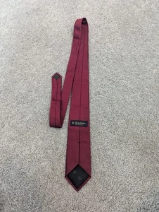 Brooks Brothers 346 Tie Mens Maroon Pure Silk Made in USA Italy Woven - Picture 1 of 3