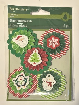 Recuerdos Adornos de álbum de recortes de Navidad - Personajes de Navidad - Nuevo en paquete Foto 1 de 4