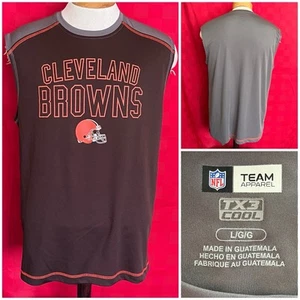 NEW NWOT Cleveland Browns Size Large Sleeveless Shirt NFL TX3 Cool Dry - Picture 1 of 10