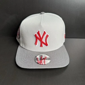 NWT New Era New York Yankees Graphite Red Snapback 9Fifty A-Frame Hat Cap - Picture 1 of 9