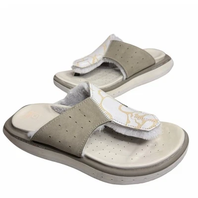Deckers X Lab Gldtr Slide Sandal Men 10 Gray Beige Flip Flops Recovery Comfort - Image 1 of 4