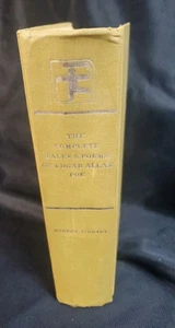 ANTIQUE COMPLETE TALES POEMS EDGAR ALLAN POE BOOK 1938 MODERN LIBRARY VINTAGE - Foto 1 di 17